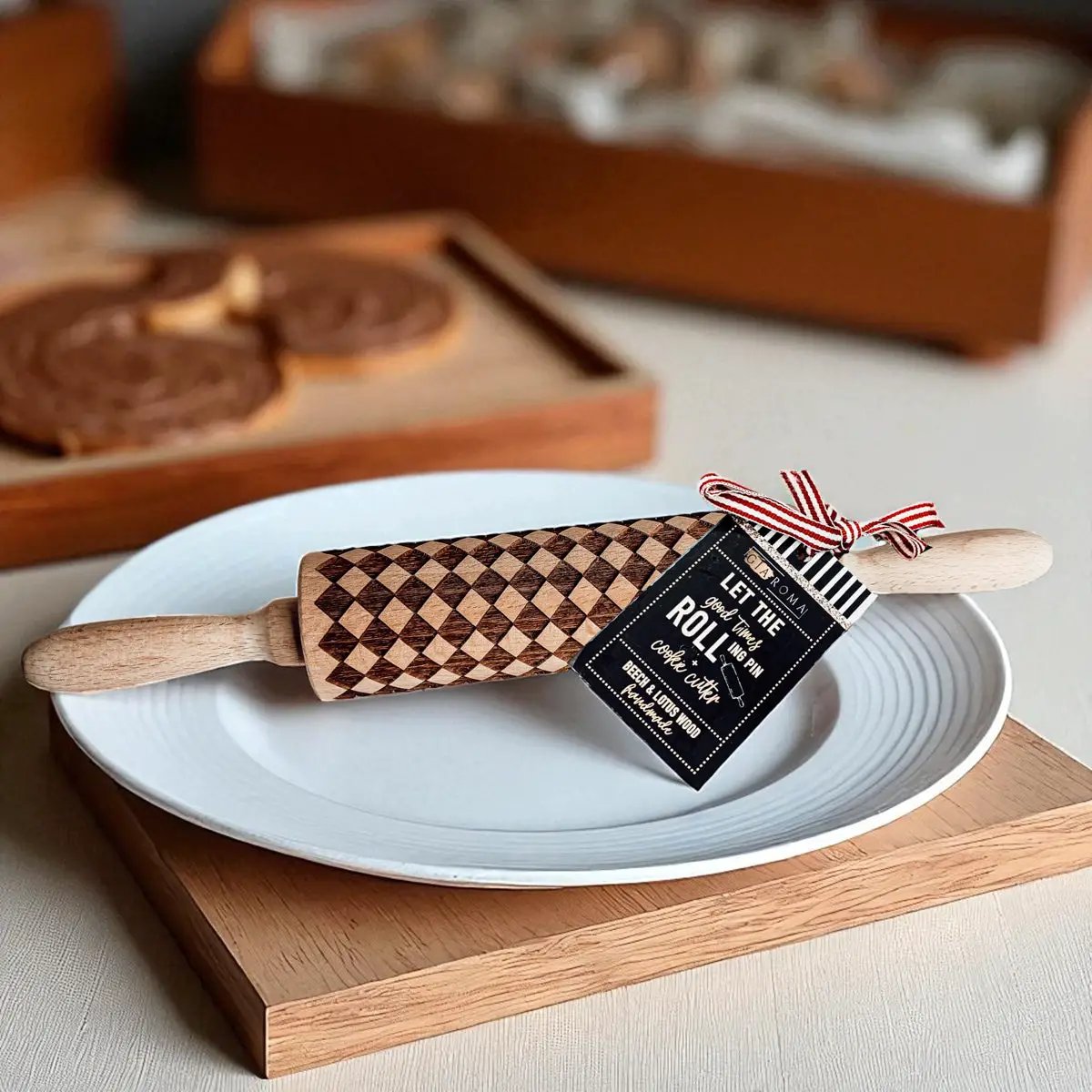 Courtly Checkered Rolling Pins and Diamond Style