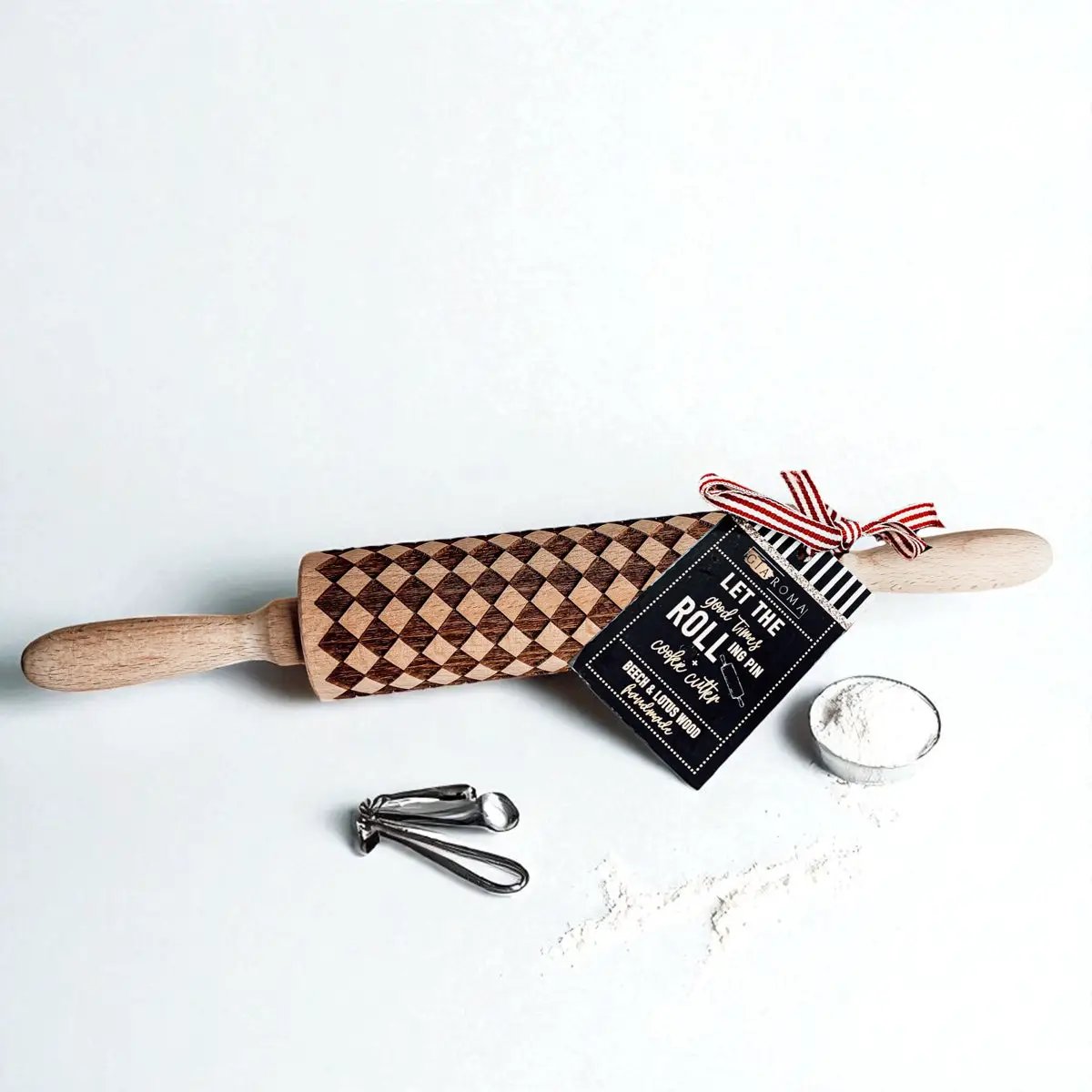 Courtly Checkered Rolling Pins and Diamond Style