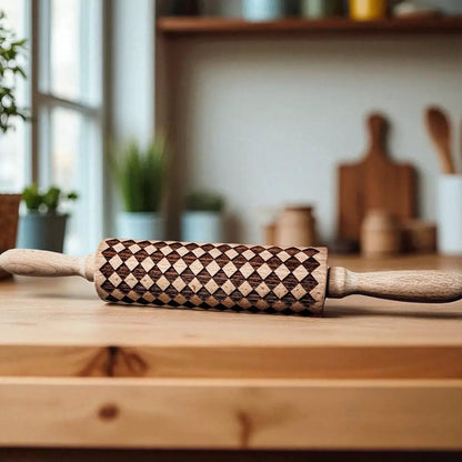 Courtly Checkered Rolling Pins and Diamond Style