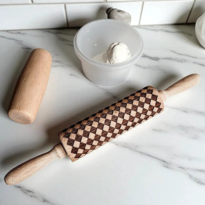 Courtly Checkered Rolling Pins and Diamond Style