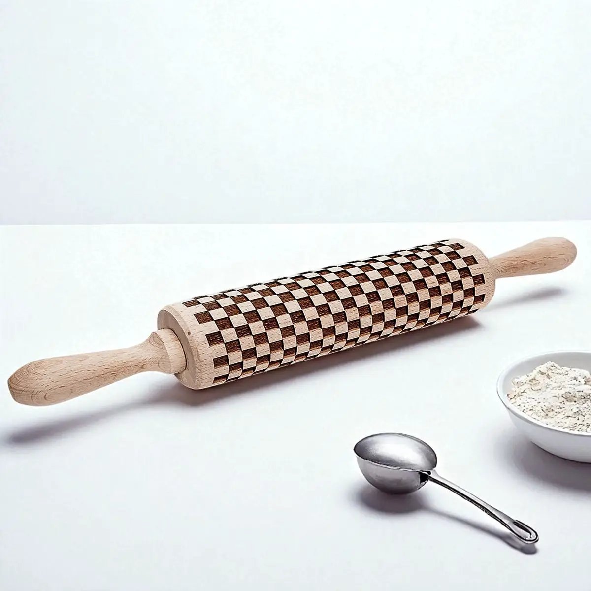 Courtly Checkered Rolling Pins and Diamond Style