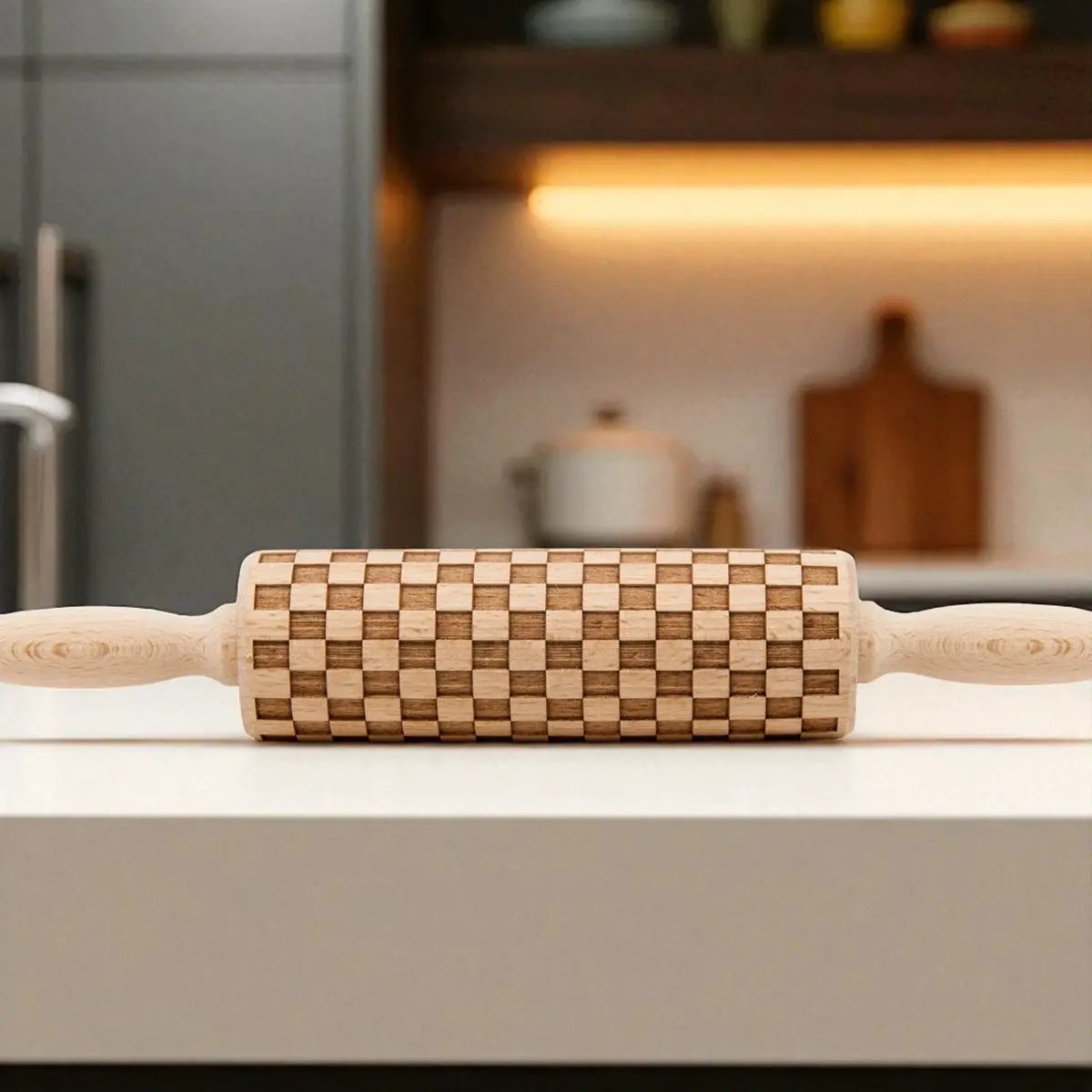Courtly Checkered Rolling Pins and Diamond Style