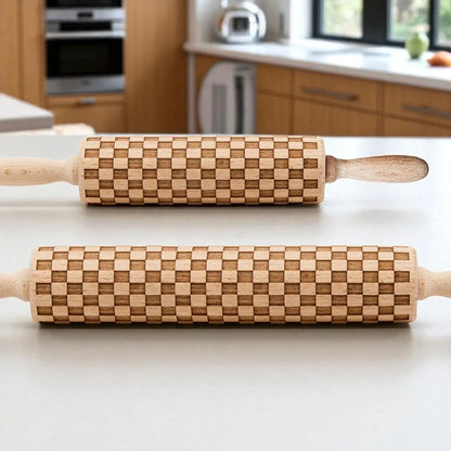 Courtly Checkered Rolling Pins and Diamond Style