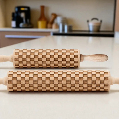 Courtly Checkered Rolling Pins and Diamond Style