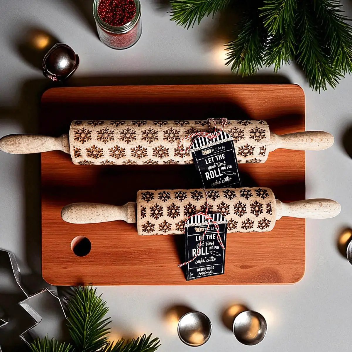 Christmas Rolling Pin Set In 10 Styles Varieties