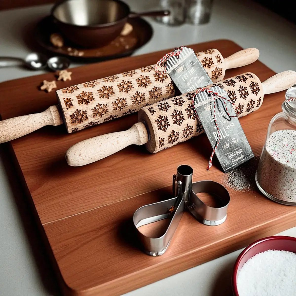 Christmas Rolling Pin Set In 10 Styles Varieties