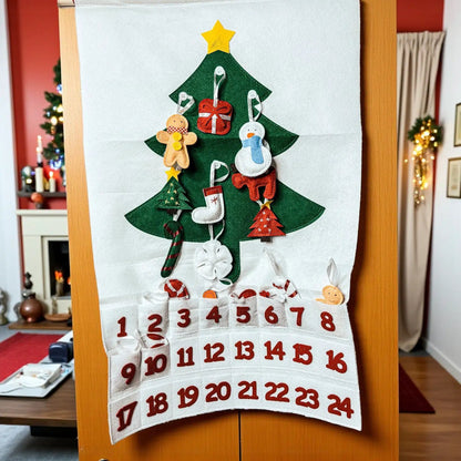 Felt Christmas Advent Calendar With Ornaments