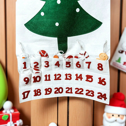 Felt Christmas Advent Calendar With Ornaments
