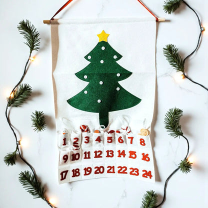 Felt Christmas Advent Calendar With Ornaments