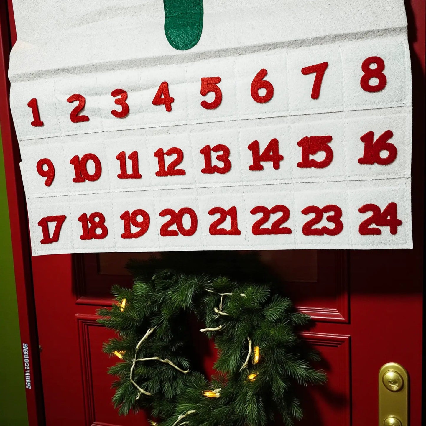 Felt Christmas Advent Calendar With Ornaments