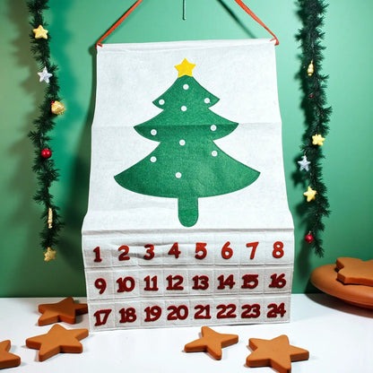 Felt Christmas Advent Calendar With Ornaments