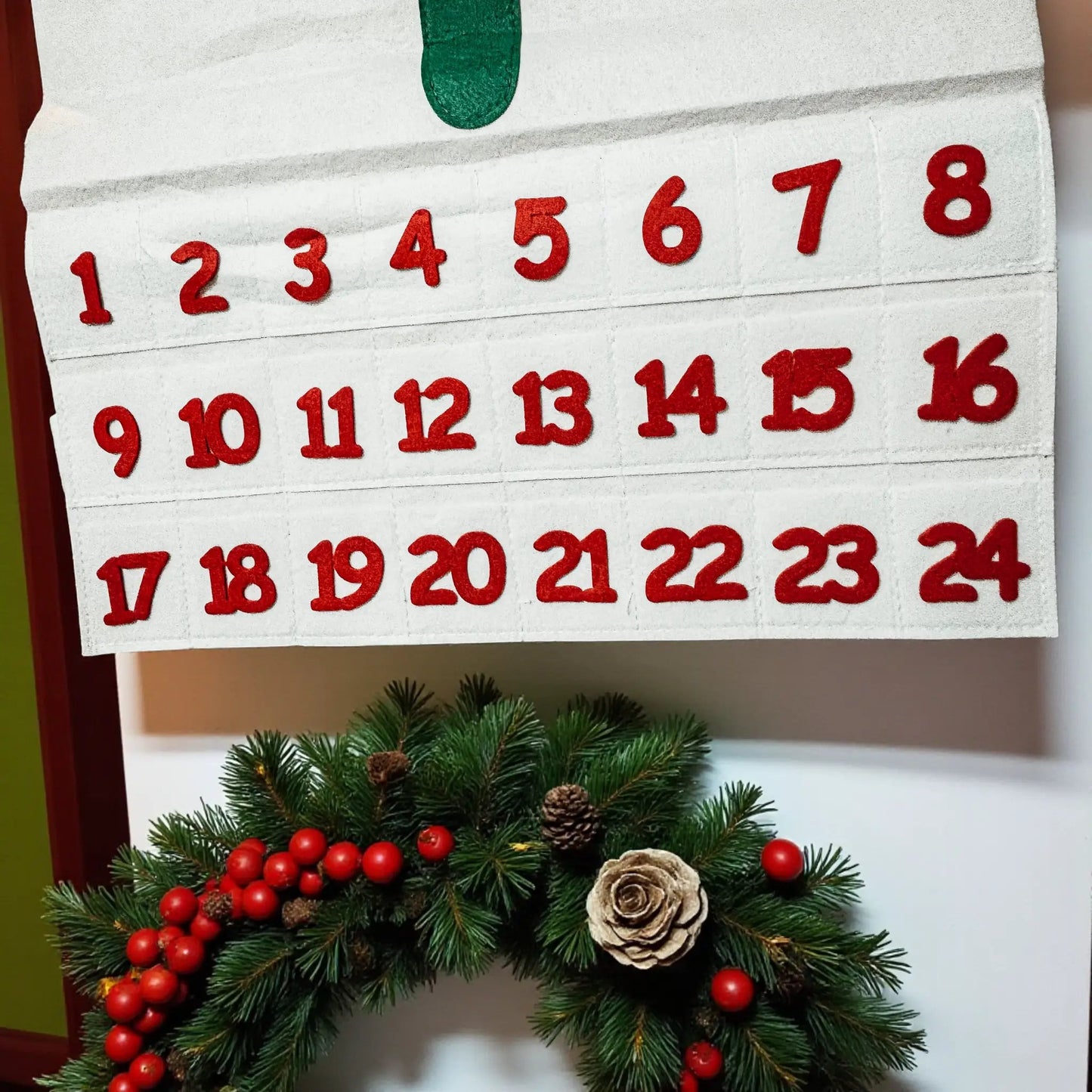 Felt Christmas Advent Calendar With Ornaments