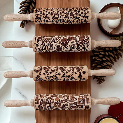 Christmas Rolling Pin Set In 10 Styles Varieties