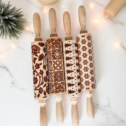 Christmas Rolling Pin Set In 10 Styles Varieties