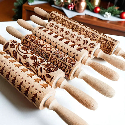 Christmas Rolling Pin Set In 10 Styles Varieties