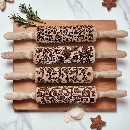 Christmas Rolling Pin Set In 10 Styles Varieties