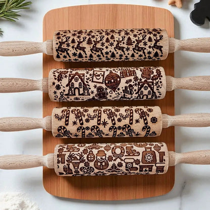 Christmas Rolling Pin Set In 10 Styles Varieties