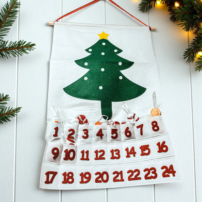 Felt Christmas Advent Calendar With Ornaments