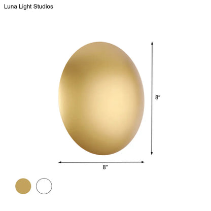 Lámpara de pared LED blanca/dorada con iluminación cálida/blanca - Perfecta para dormitorios modernos