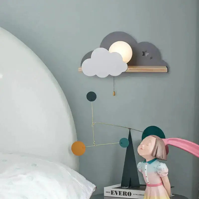 White Macaron Led Cloud Wall Lamps for Kids