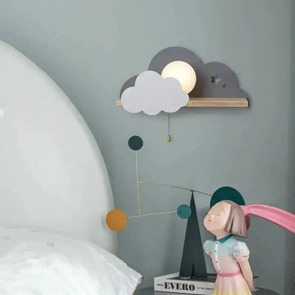 White Macaron Led Cloud Wall Lamps for Kids