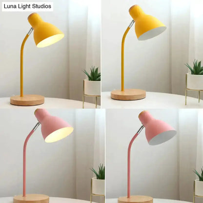 White Macaron Metal Table Light Gooseneck Lamp