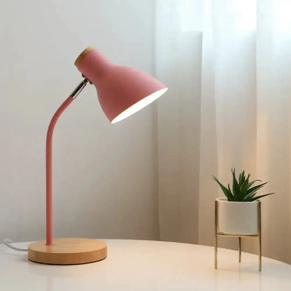 White Macaron Metal Table Light Gooseneck Lamp