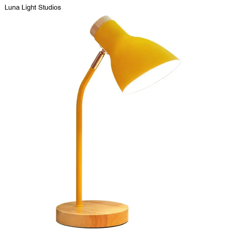 White Macaron Metal Table Light Gooseneck Lamp