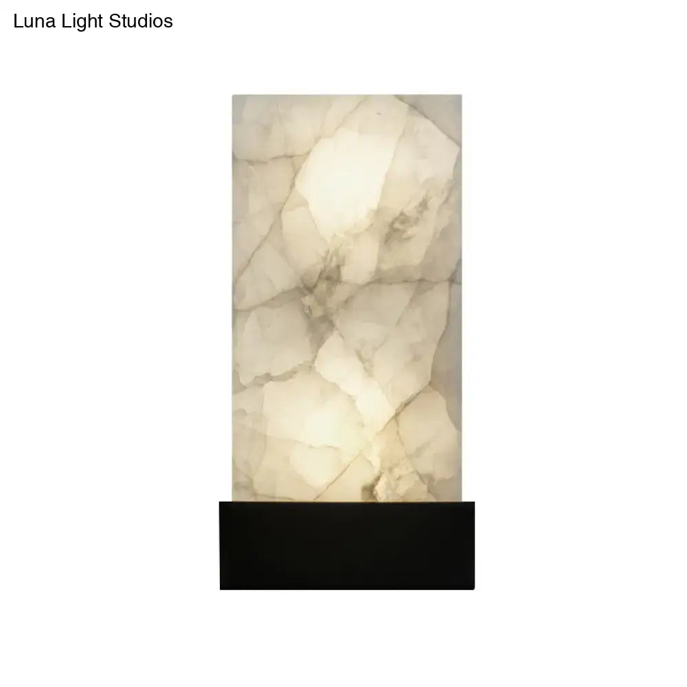 Modern Gold and White Marbled Wall Light Fixture