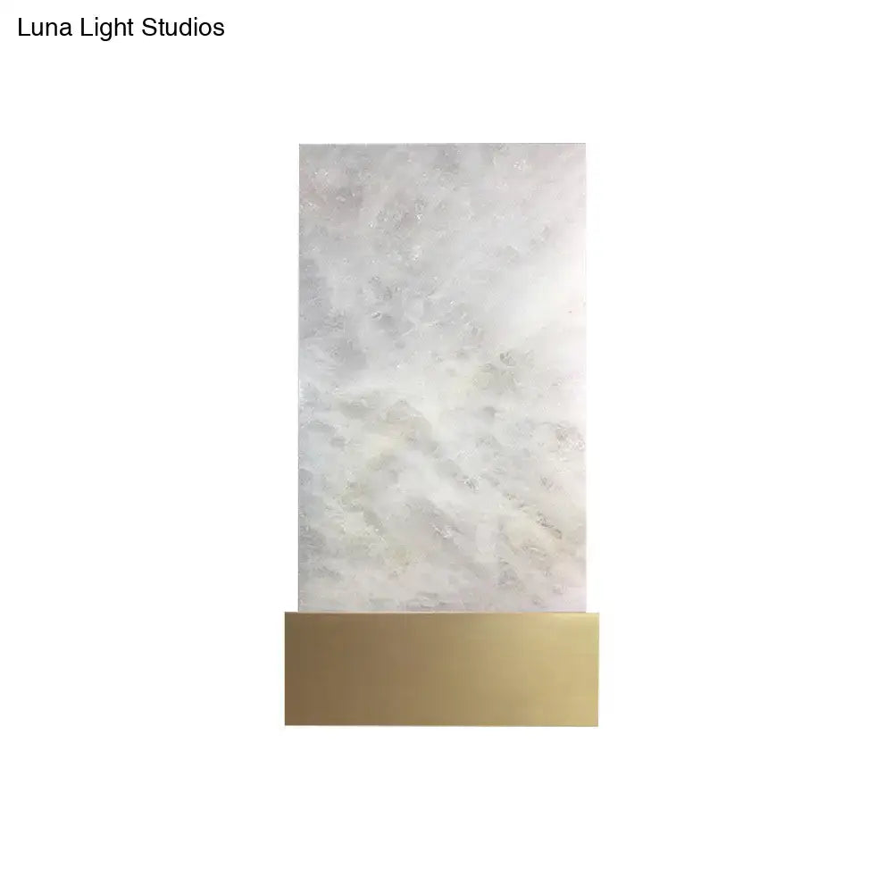 White marbled glass wall sconce with gold base, Decorbites, E26/E27 living room light on Tampa Home & Garden Store