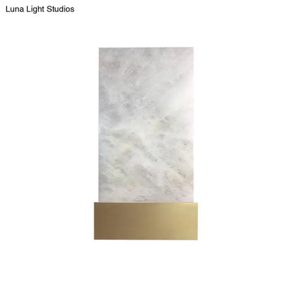 White marbled glass wall sconce with gold base, Decorbites, E26/E27 living room light on Tampa Home & Garden Store