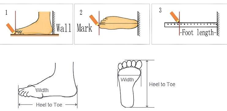 Stevvex White Sneakers: white leather canvas casual slip-on with foot width/length guide on Tampa Home & Garden Store