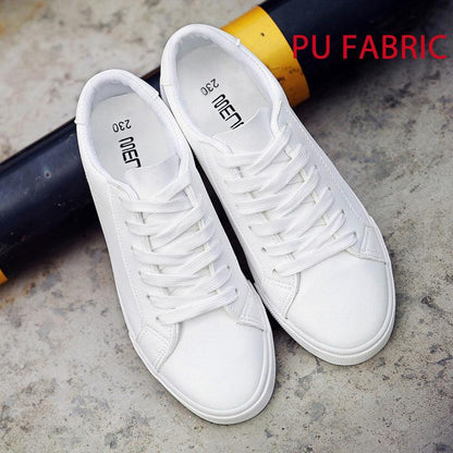 Stevvex white sneakers with leather canvas upper on Tampa Home & Garden Store