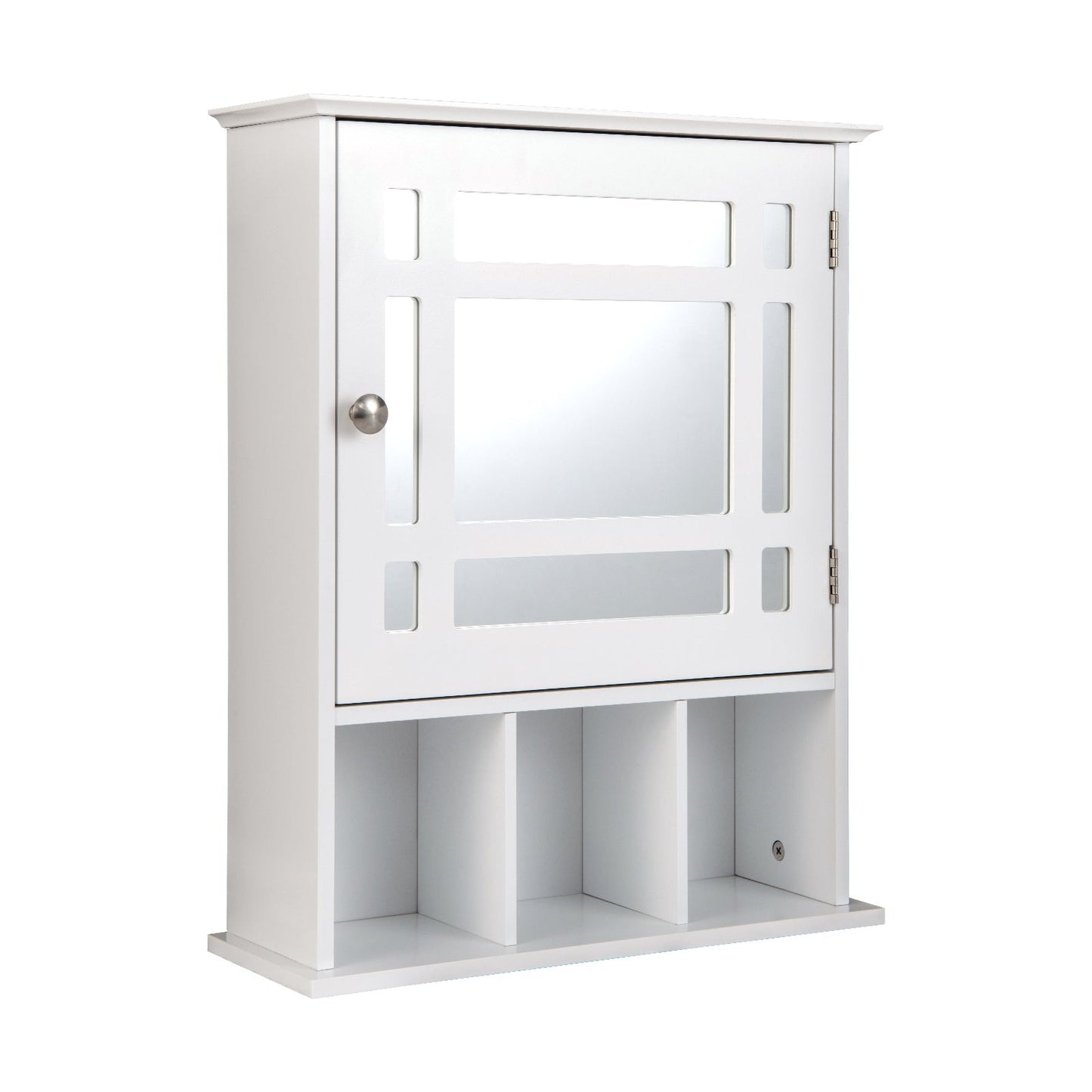 Mueble de baño con espejo y para montar en la pared - Marrón