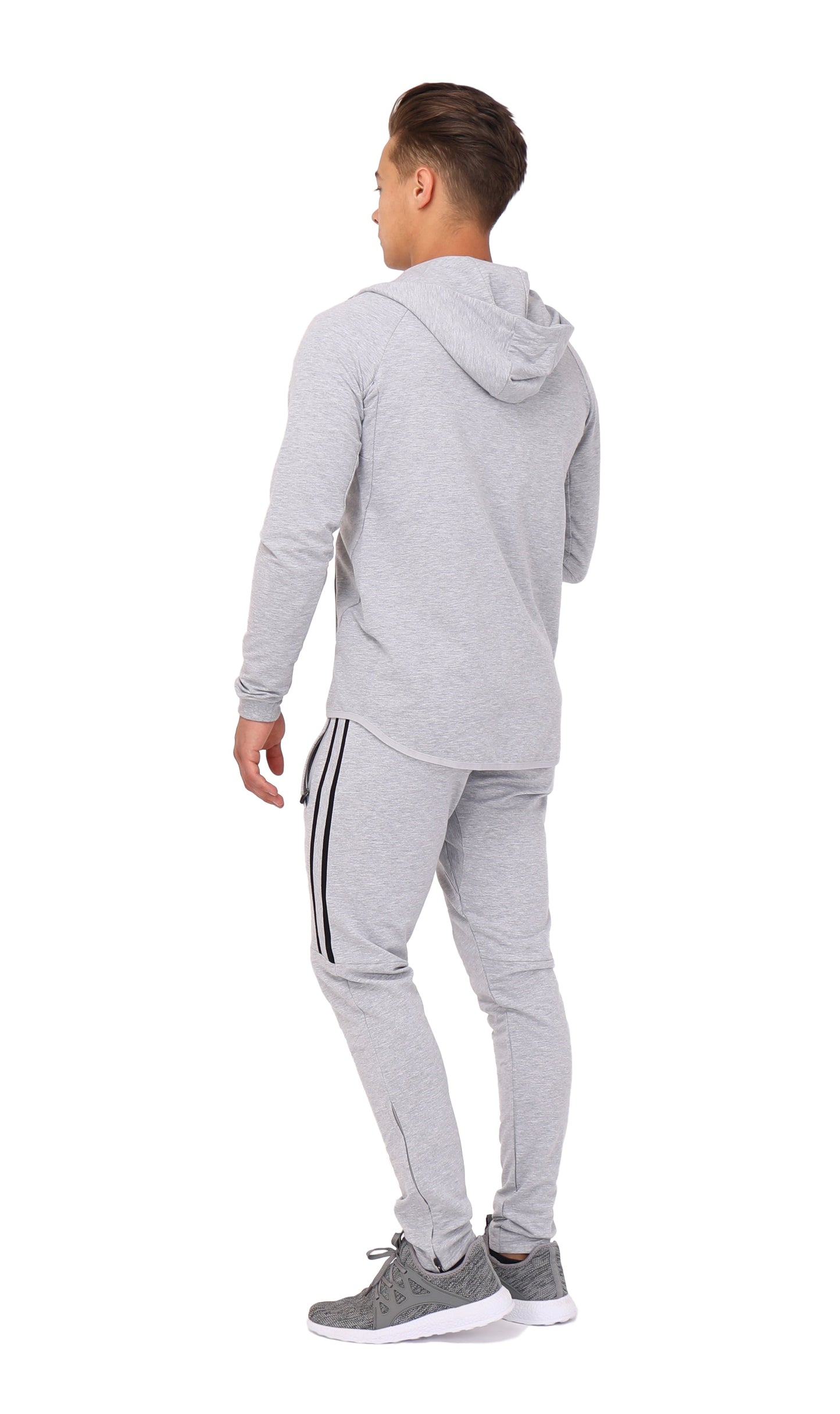 All-Day Comfort Hooded Sweatshirt Slim Fit gray hoodie by SCR Sportswear 2pc set on Tampa Home & Garden Store
