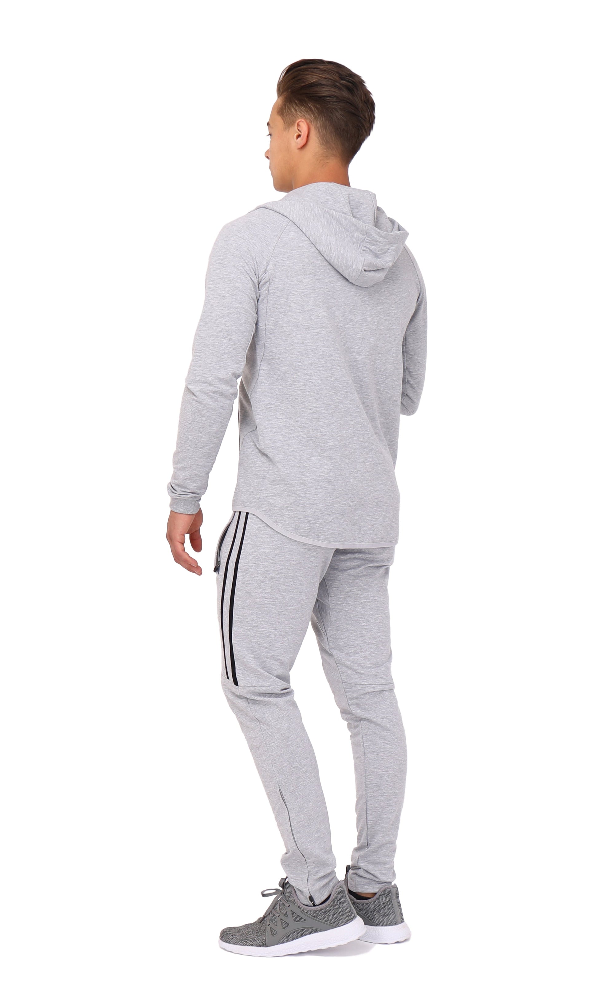 All-Day Comfort Hooded Sweatshirt Slim Fit gray hoodie by SCR Sportswear 2pc set on Tampa Home & Garden Store