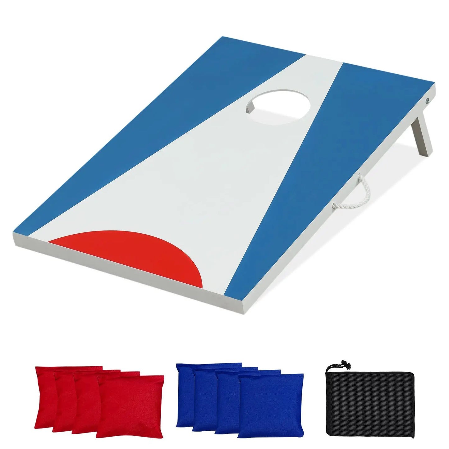 Cornhole Set with Foldable Legs and Bean Bags