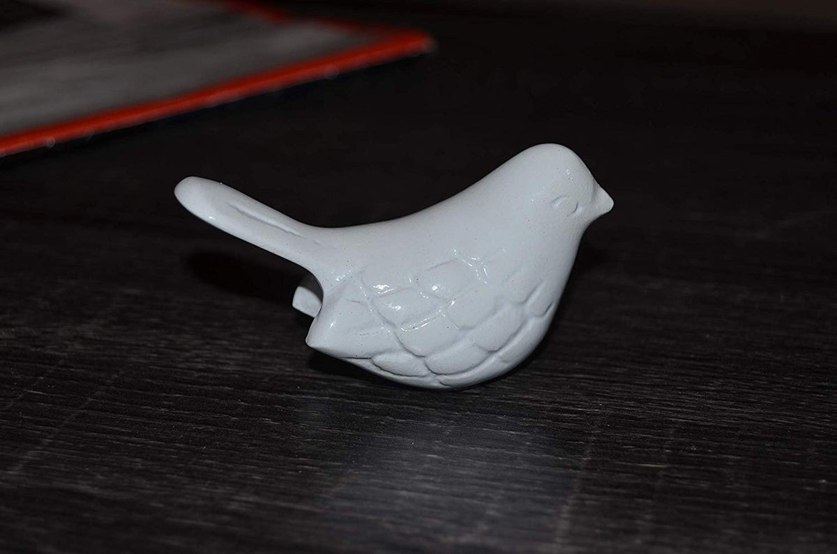 Vibhsa white ceramic bird figurine glossy glaze symbol of health & happiness on Tampa Home & Garden Store