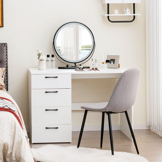 43.5 Inch Computer Desk with 4 Large Drawers-White - Tampa Home & Garden Store