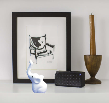 Vibhsa Baby Elephant Ring Holder white ceramic jewelry organizer on Tampa Home & Garden Store