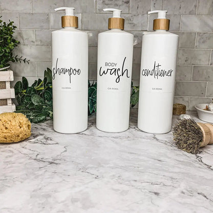 32oz Plastic White Dispensers for Home Refillable