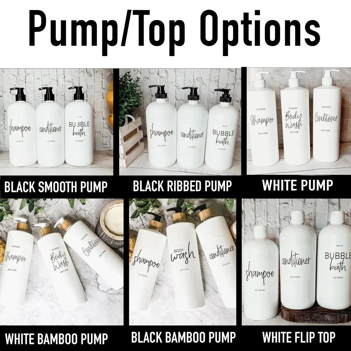 32oz Plastic White Dispensers for Home Refillable
