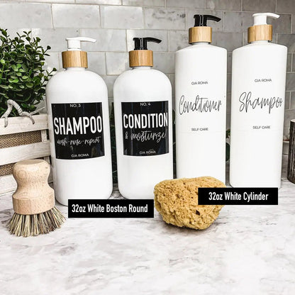 32oz White Refillable Cleaning Bottles for Home