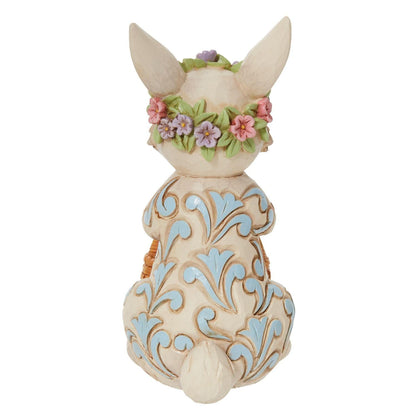 Figurine Pint Bunny avec couronne de fleurs