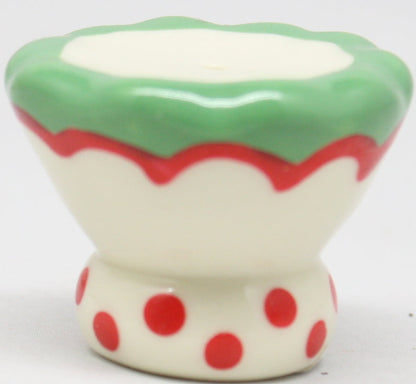 Bead It - Cuerpo de cuentas blanco con ribete verde y rojo