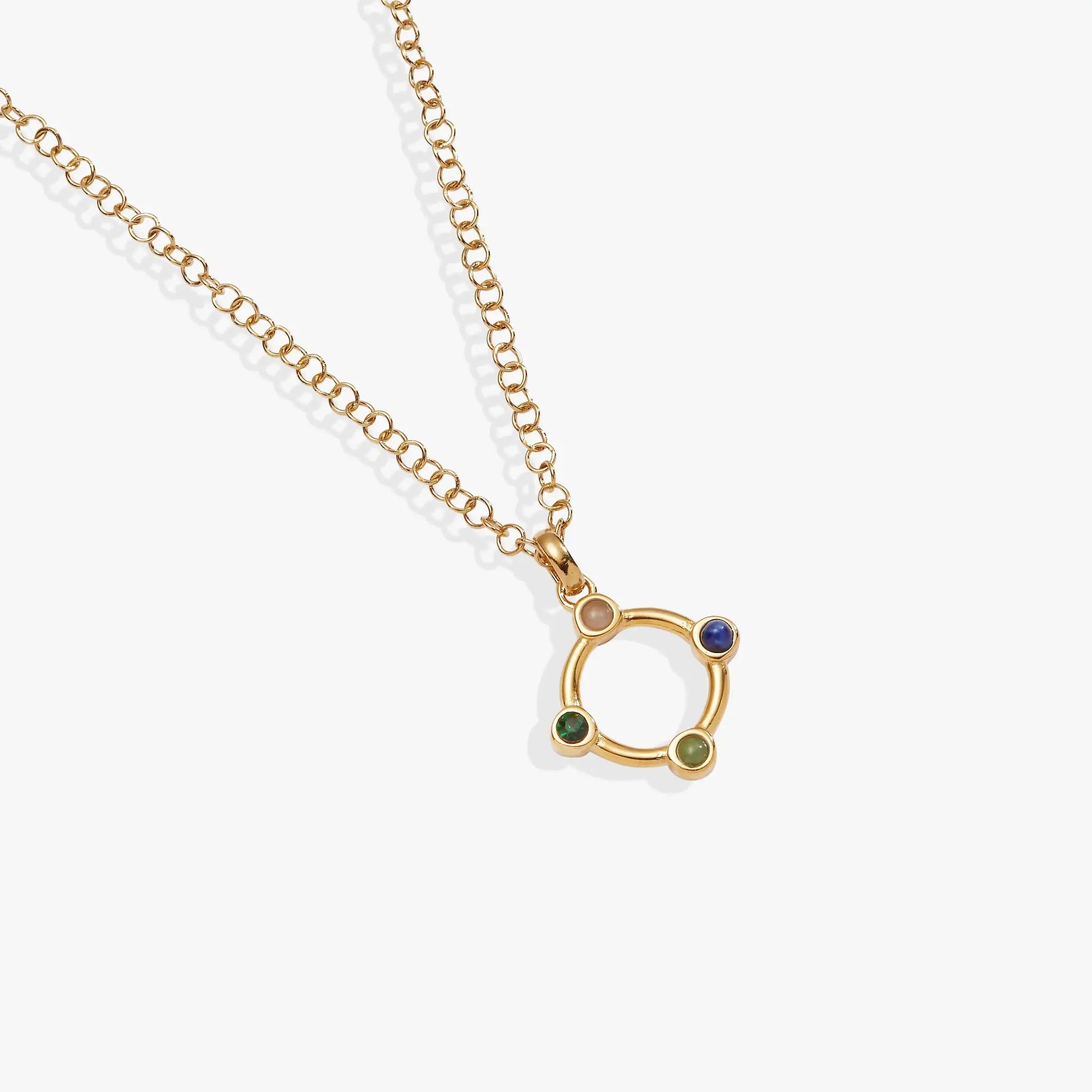 Wife Hidden Message Acrostic Necklace gold-tone chain with gem ring pendant Alex and Ani on Tampa Home & Garden Store