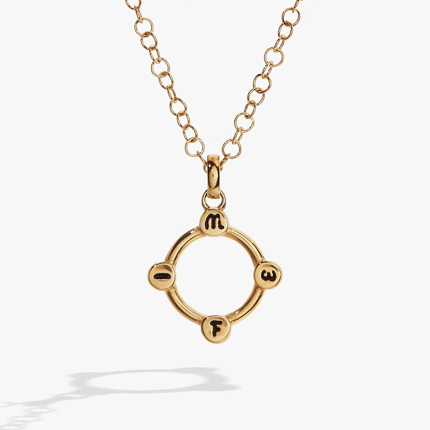 Wife Hidden Message Acrostic Necklace by Alex and Ani gold-tone with letter charms pendant on Tampa Home & Garden Store