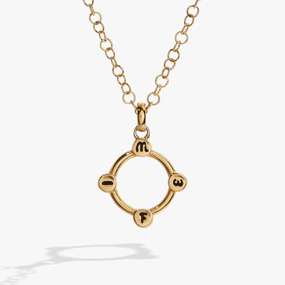 Wife Hidden Message Acrostic Necklace by Alex and Ani gold-tone with letter charms pendant on Tampa Home & Garden Store