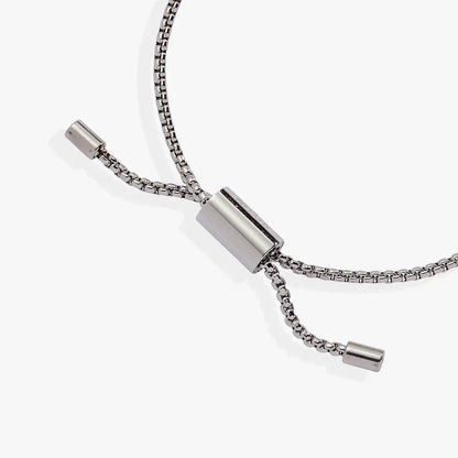 Alex and Ani Wife Hidden Message Acrostic Bolo Bracelet silver-tone chain sliding clasp on Tampa Home & Garden Store