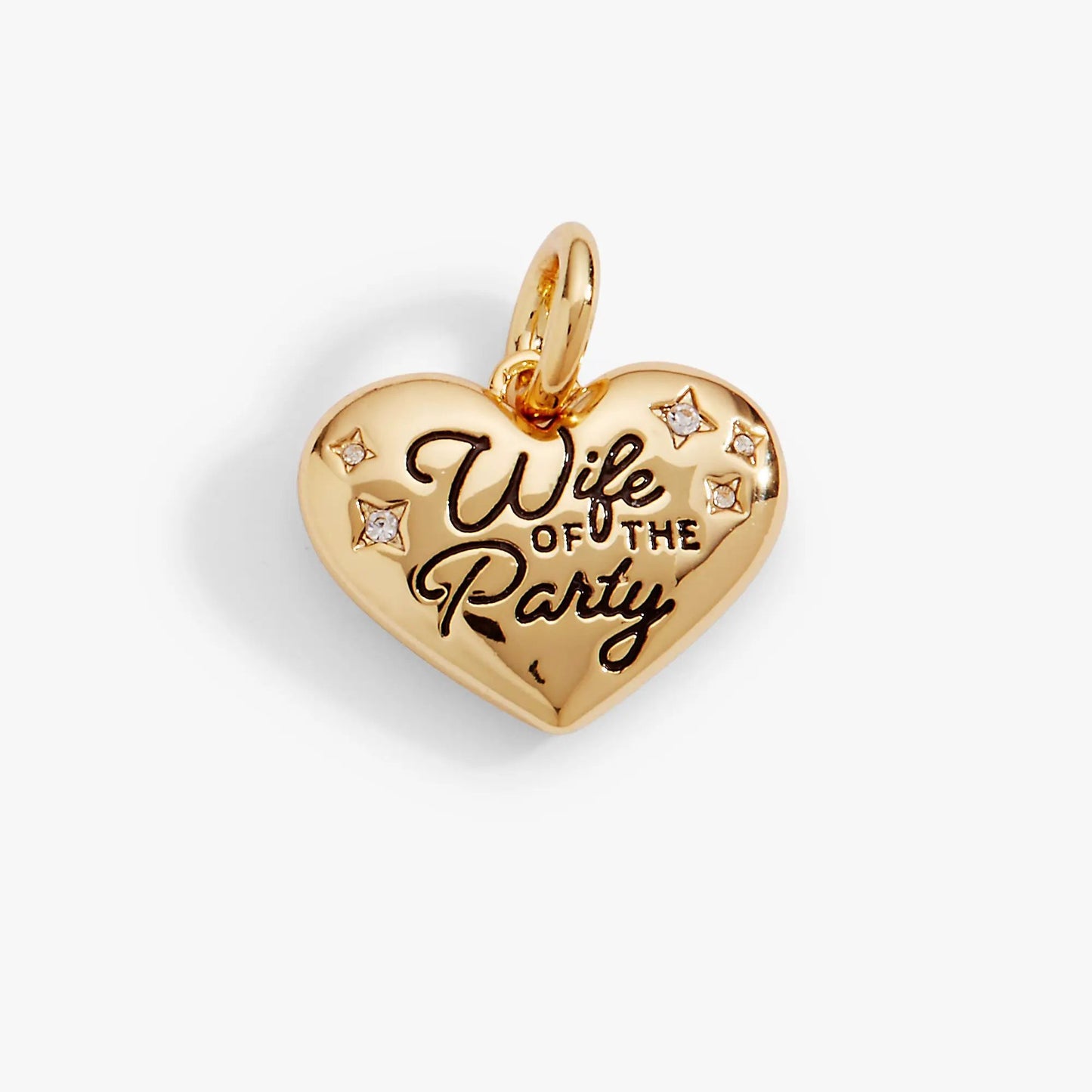 Wife of the Party Heart Charm for Brides
